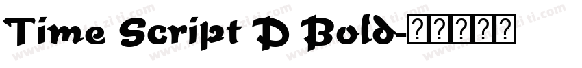 Time Script D Bold字体转换